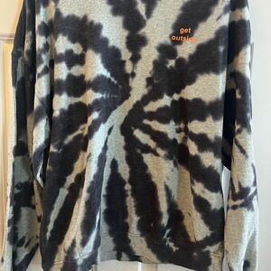 Wild Fable Black and Gray Tie-Dye Crewneck Sweatshirt
